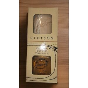 Vintage Stetson Gift Box Men's 2 oz Cologne Splash Coty & Soap On A Rope New Old